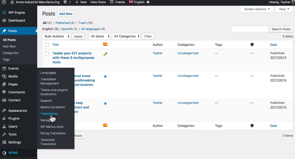 How to Build a Multilingual Website in WordPress - WPML - Translating Content